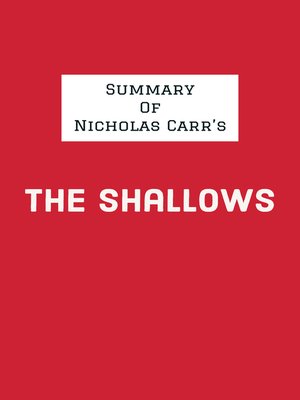 cover image of Summary of Nicholas Carr's the Shallows
